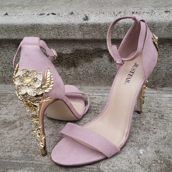 JustFab Shoes - 3D Rose Flower Heel Stilettos